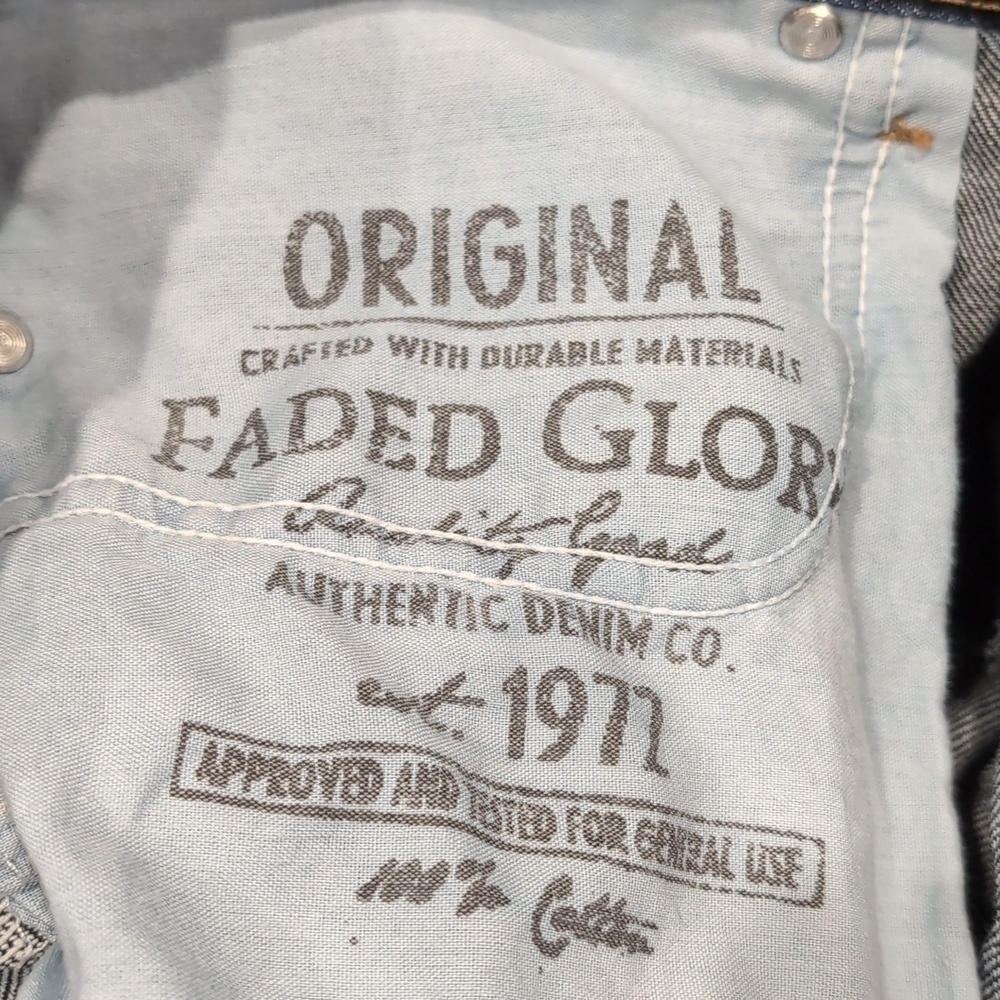 Men's Original Faded Glory 100% Cotton Straight Leg Dark Wash Jeans Sze 38"x 30" - Picture 4 of 5